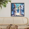 Angel Snowman Full DIY 5D trou ronde diamant kits d&rsquo;art 15,75 x 15,75 in diamants &agrave; points de peinture arts visuels arts plastiques pour adultes/d&eacute;butants id&eacute;e cadeau d&eacute;co maison