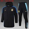 Joyfball 2024/2025 Argentina Cotton Jacket Black Soccer Jersey 