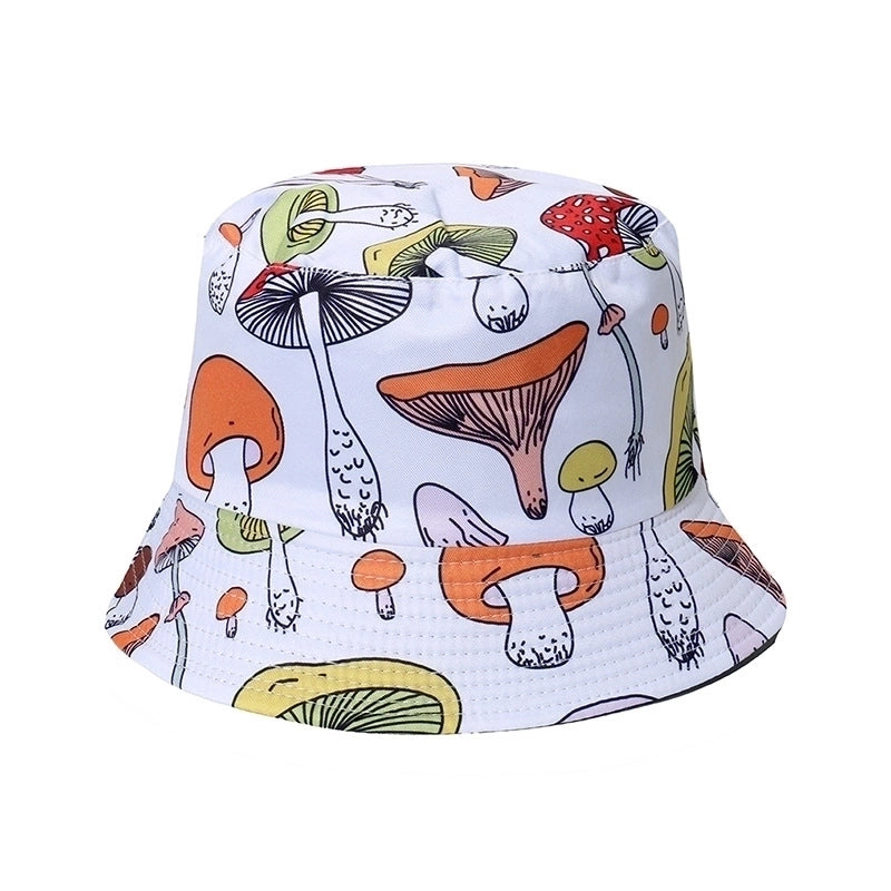 Women’s Hip-hop Bear Printing Flat Eaves Bucket Hat