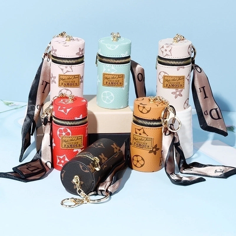 Modern Style Geometric Pu Leather Metal Women’s Bag Pendant Keychain 1 Piece