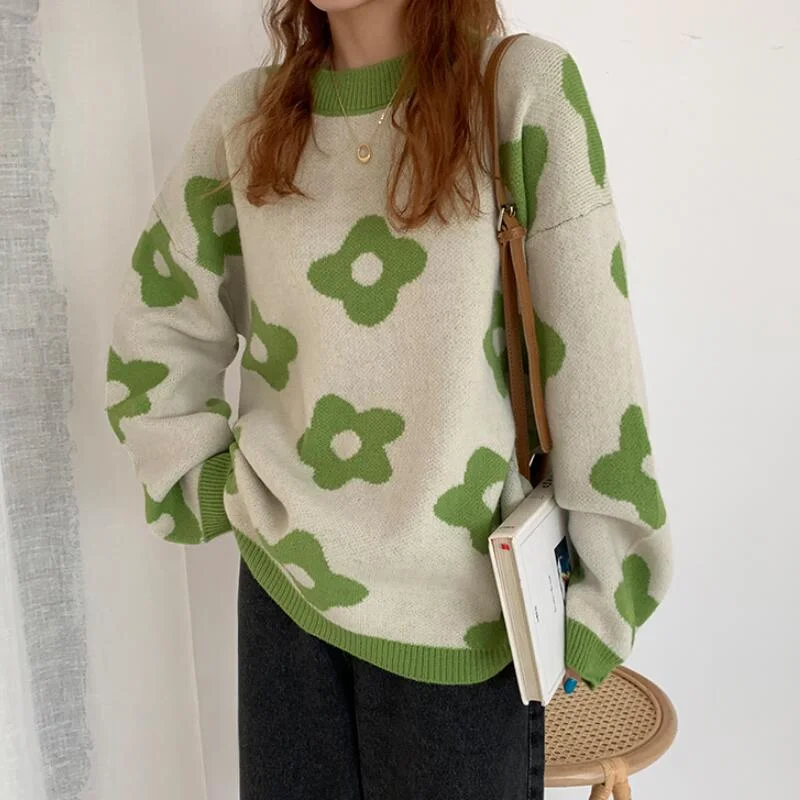 Woman Sweaters Knitted Sweater Oversize Female Jersey Winter Women Knitting Pull Femme Hiver Korean Style Pullovers Top Jumper