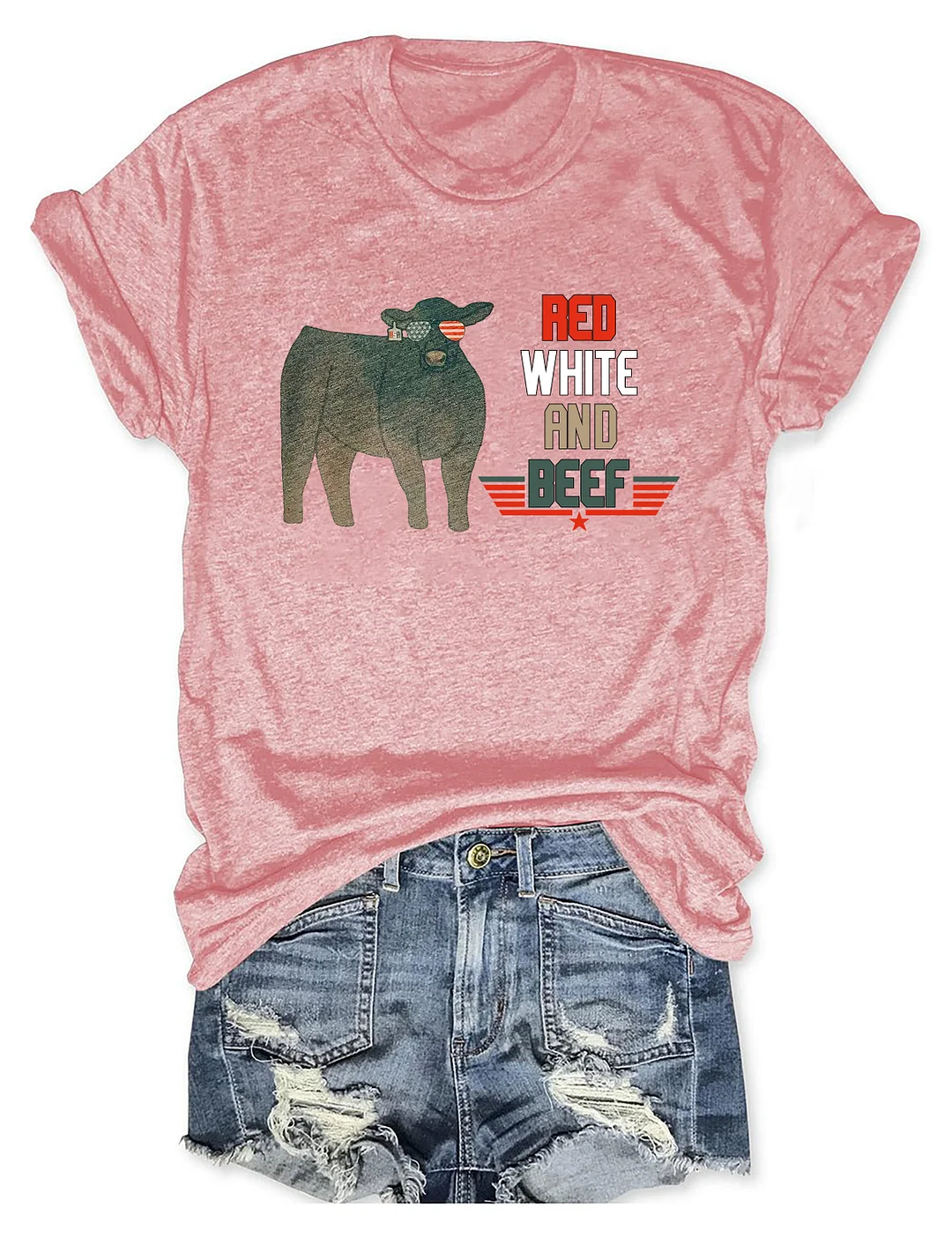 Red White And Beef Cattle T-shirt