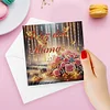 uk.everydayedeals 6Pcs DIY Diamond Painting Greeting Card - Flowers
