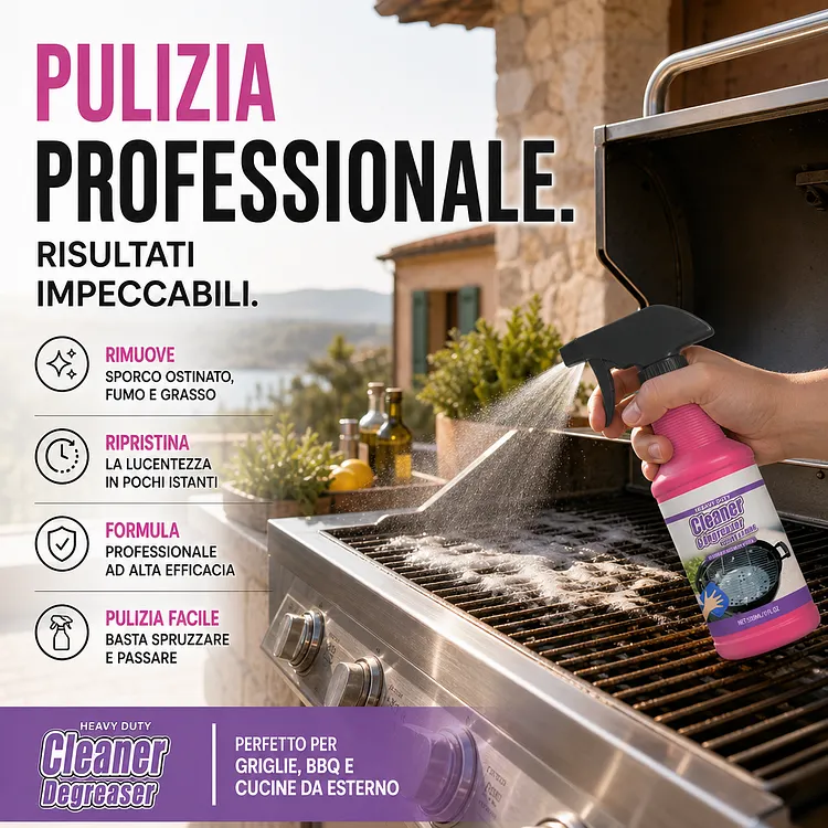 🤩⏰SCONTO DEL 50% PER UN PERIODO LIMITATO!🔥OLTRE 50K+ VENDUTE!🔥Spray sgrassante per griglie ad azione rapida e ad alta resa