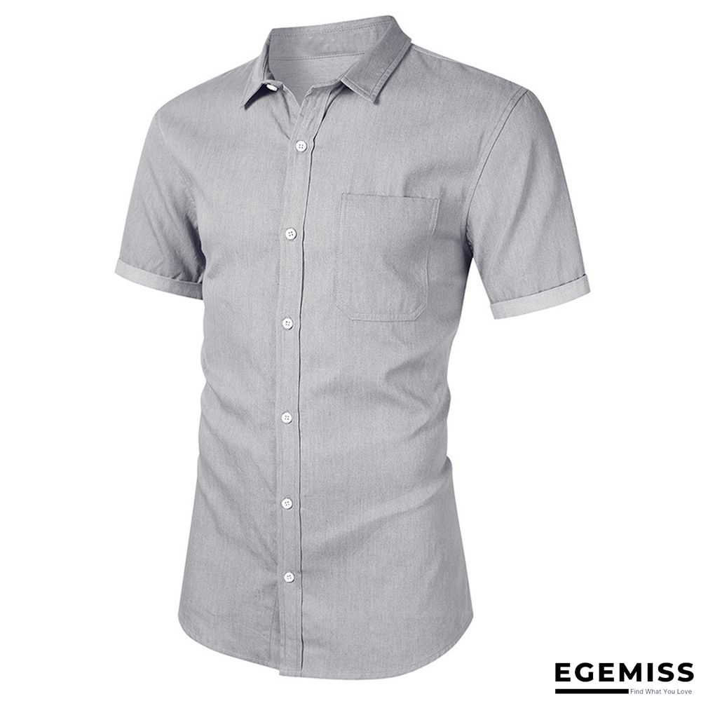 Business Men's Jeans Short Sleeve Shirt Non Iron Casual Men's Shirt | EGEMISS