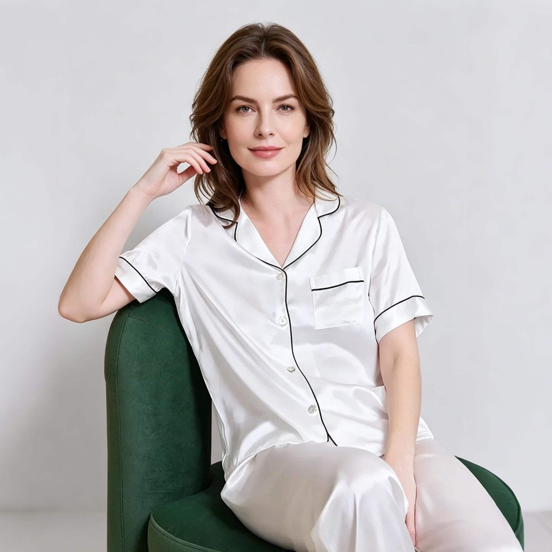Women's Silk Pajamas Elastic Waist for Sleep REAL SILK LIFE