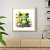 Flower Frog - 18CT Stamped Cross Stitch 25*25cm/9.84*9.84in