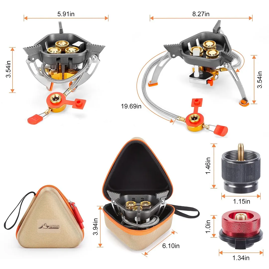 🔥LAST DAY 49% OFF🌟9900W/7200W Windproof Camping Stove. Camping Gas Stove with Piezo Ignition