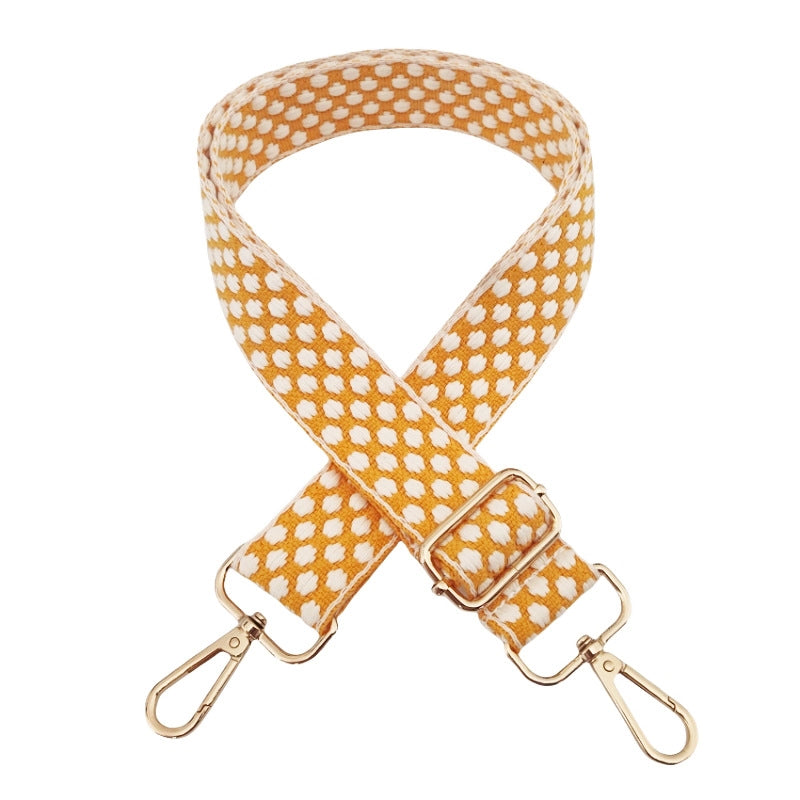 Polyester Cotton Color Block Bag Strap