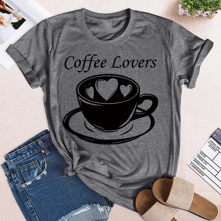 Coffee Lovers T-Shirt Tee-04812-Annaletters