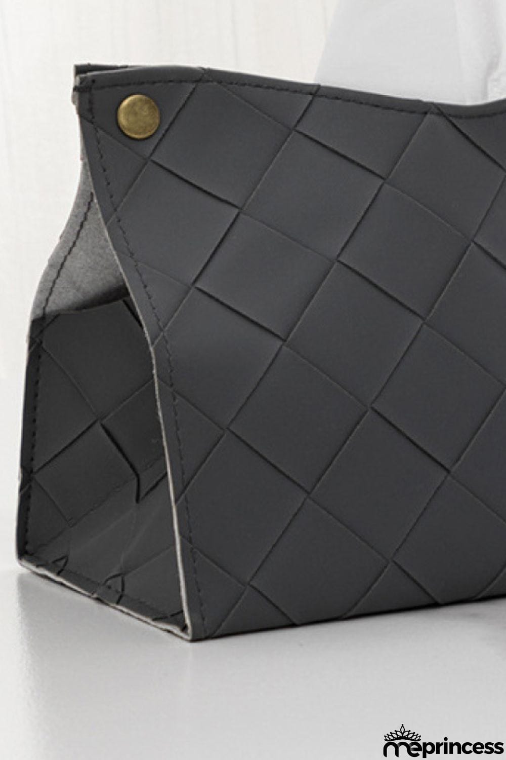 2-Pack Woven PU Tissue Box Covers