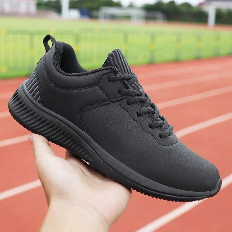 Shoes Men 2021 New Casual Shoes Men Slip On Lace Up Pu Waterproof Comfortable Sneakers Outdoor Walking Shoes Men Chaussure Homme