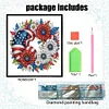 Special Shaped Independence Day Wreath 5D DIY Diamond Art Painting Notebook Kit