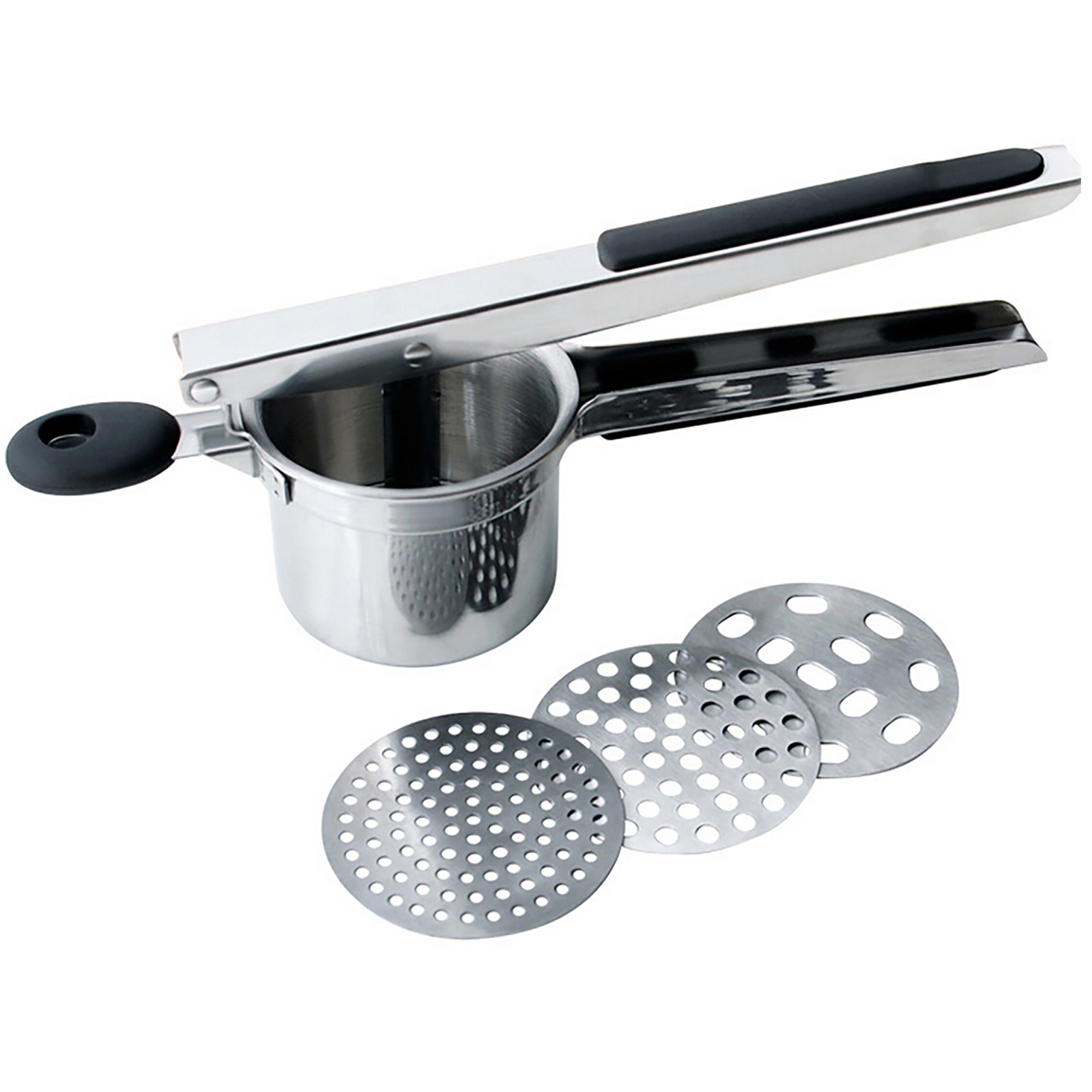 

Stainless Steel Potato Ricer, Squash Masher with 3 Interchangeable Discs, 501 Original