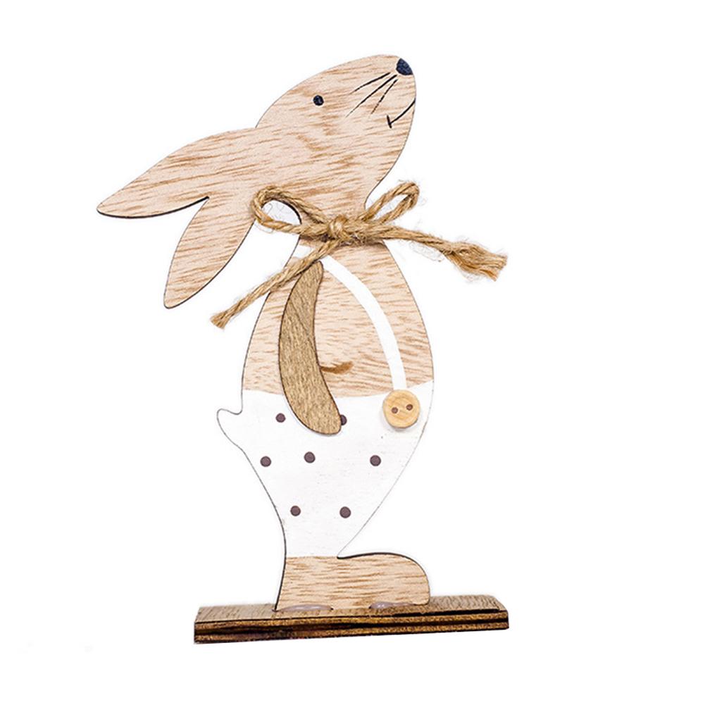 

Wood Easter Rabbit Stand Rabbit Doll Festival Decoration DIY Craft Ornament, 501 Original