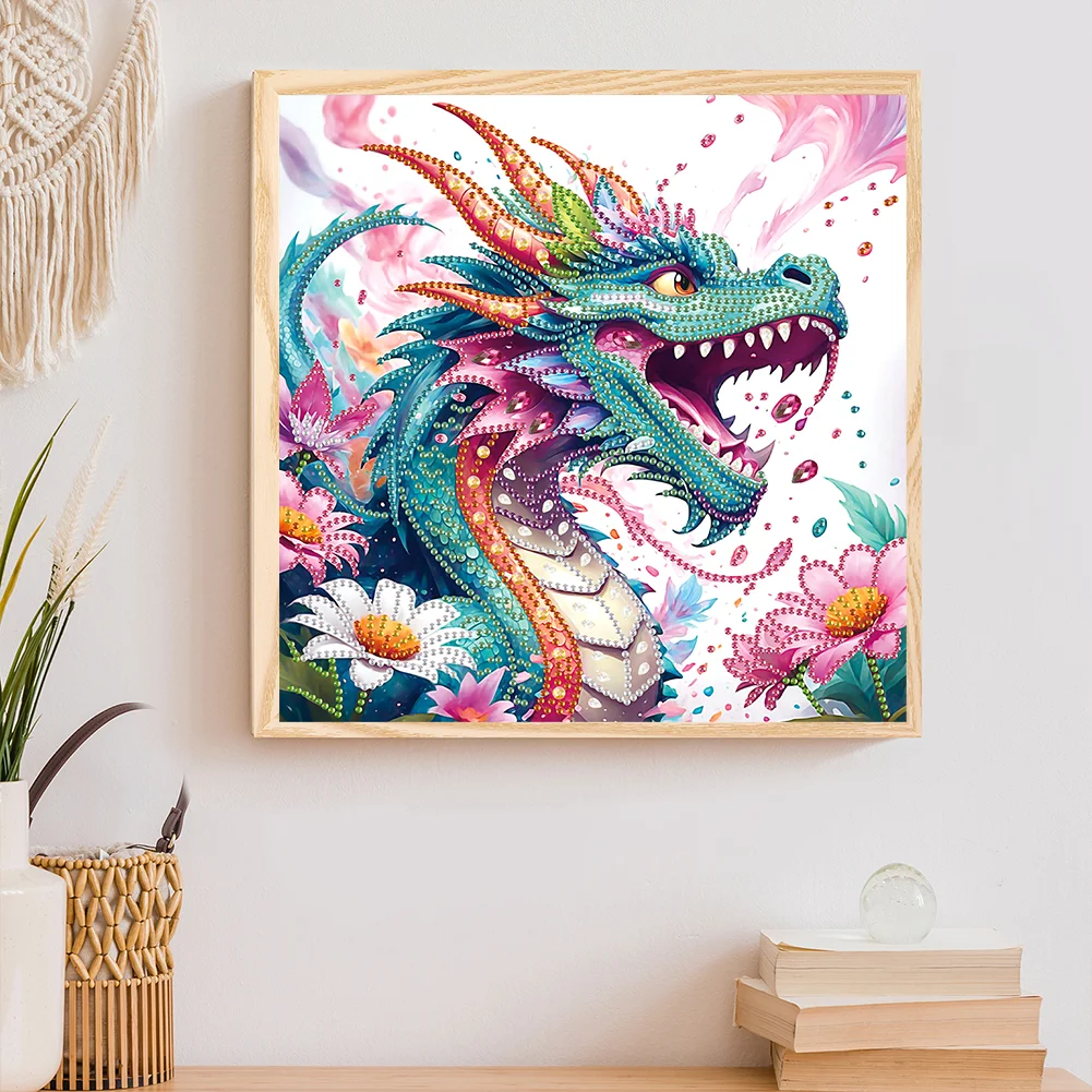 Diamond Painting - Partial Special Shaped Drill - Dragon(Canvas|30*30cm)