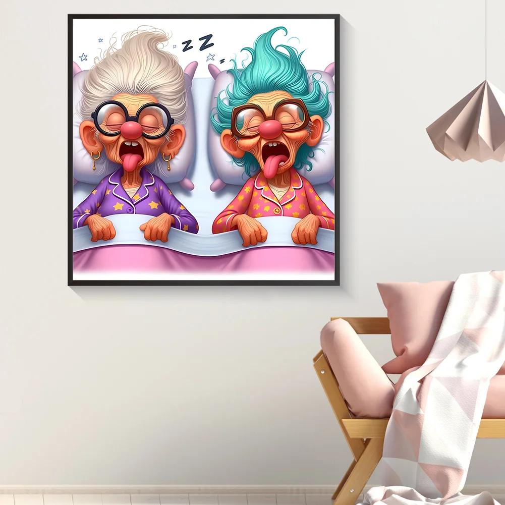 Diamond Painting - Full Round Drill - Grandma(Canvas|40*40cm)