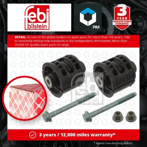 Dronehint Bearing Set, axle beam fits AUDI A1 8X 1.2 Rear Left or Right 10 to 15 CBZA Febi Parts