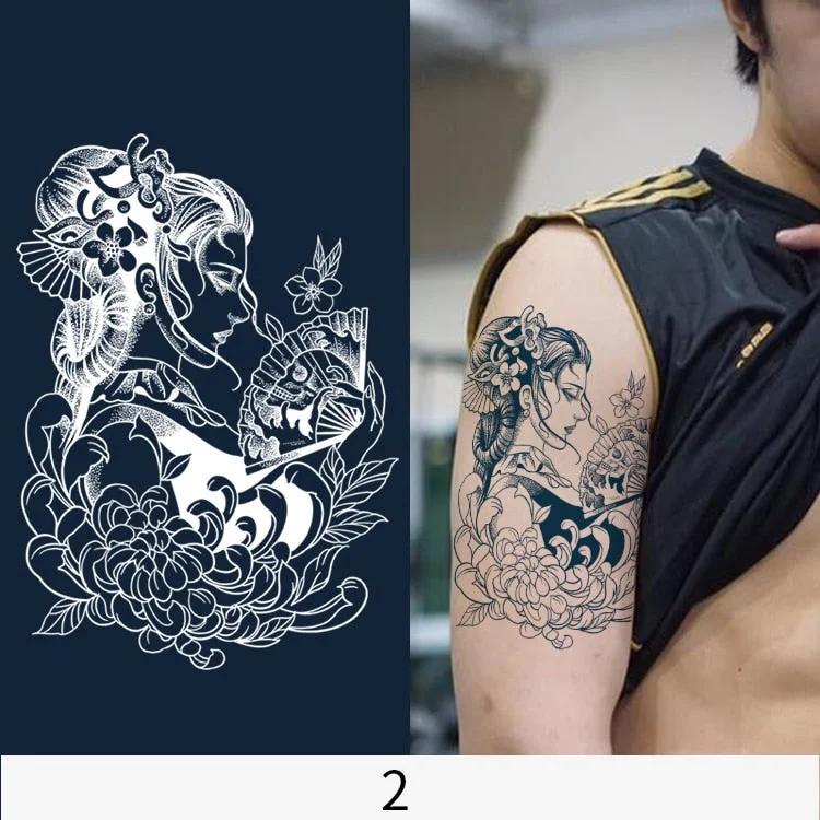 Basketball Anime Flower Butterfly Text Art Festival Cute Cool Waterproof Full Body Arm Men and Women Natural Temporary Tattoos