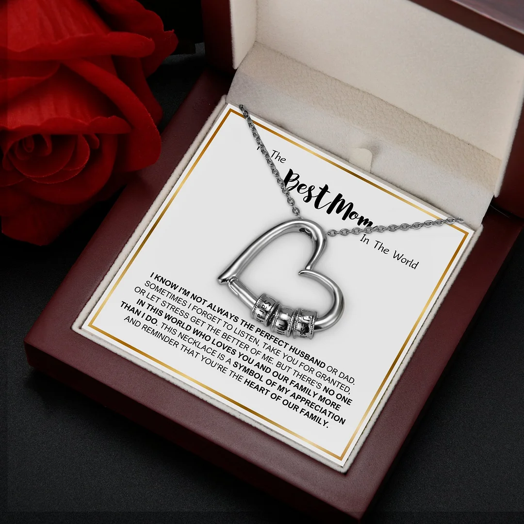 Family's Love Engraved Pendant with LED Gift Box