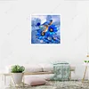 Diamond Painting-DIY Full Round Drill Blue Sparrows on Flowers