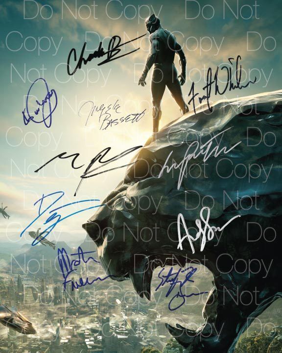 Black Panther signed Photo Poster painting Boseman Jordan 8X10 poster picture autograph RP