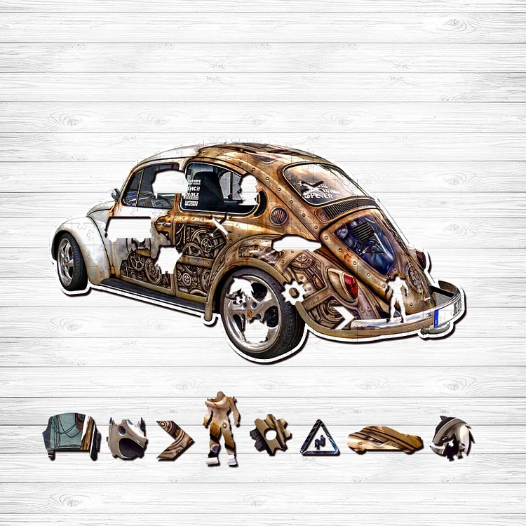 Ericpuzzle™ Ericpuzzle™Steampunk Volkswagen Bug Wooden Puzzle