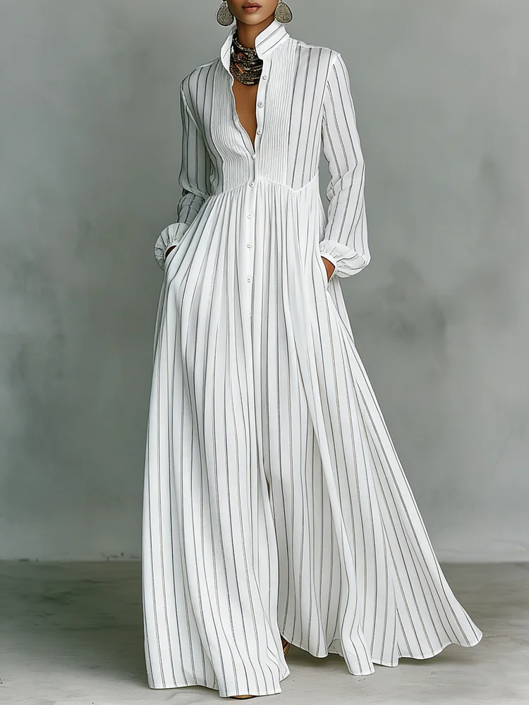 Women's Vintage print Elegant Romantic Vacation Maxi Dress