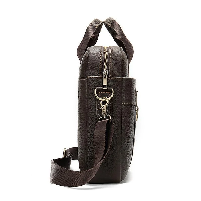 Simple Style Leather Retro Computer Bag Business Handbag Crossbody Bag