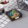 5D DIY PU Diamond Art Note Box with 160 Sheets Paper Memo Pad Holder (Peacock)