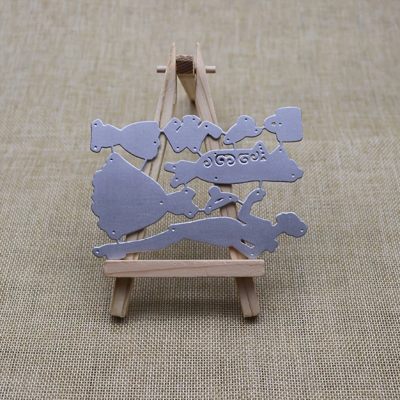 Athvotar Cutting Dies Princess Dress High Heels Handbag Diy Scrapbooking Photo Album Decorative Embossing Stencil Paper Card Crafts