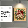(25x25cm)DIY Pearl Painting Xmas Framed Handmade Pearl Material Art Kit Living Room Decor