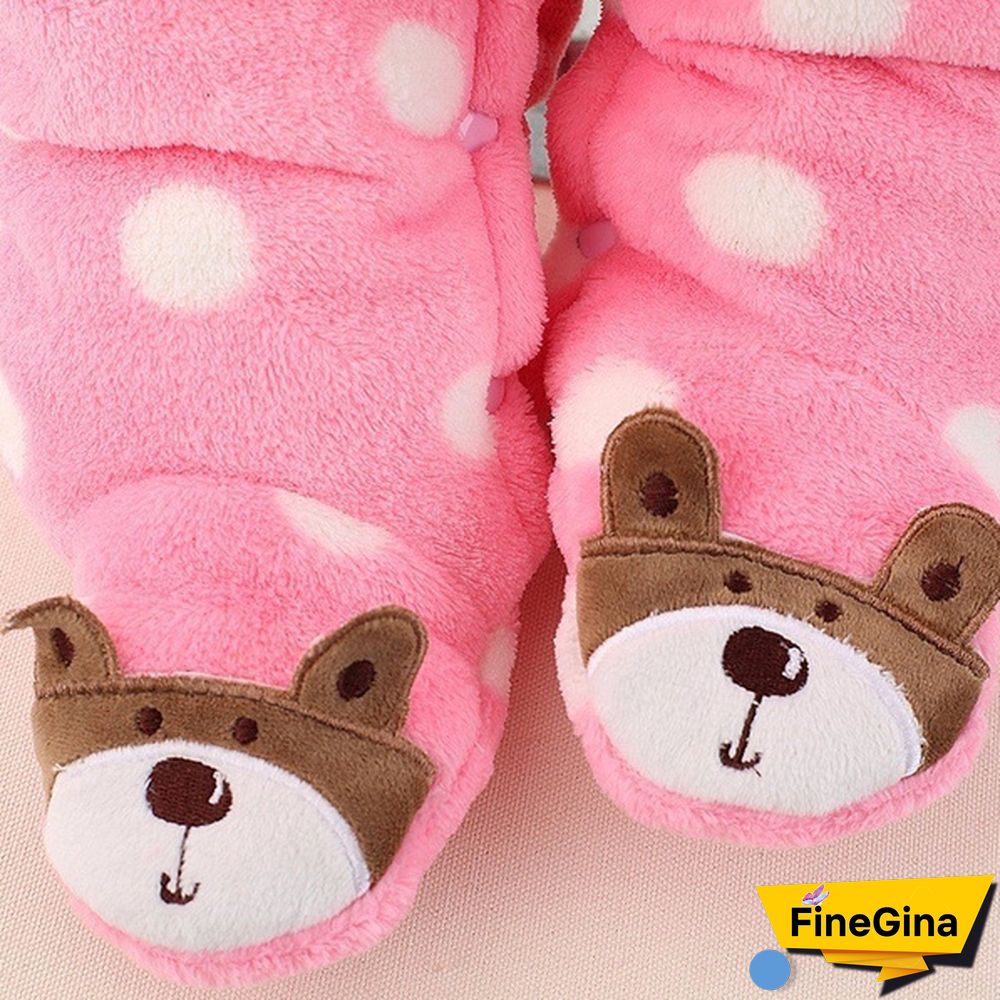 Newborn Baby Romper Coral Fleece Winter Rompers Cartoon Infant Clothes Snowsuit Babies Jumpsuits