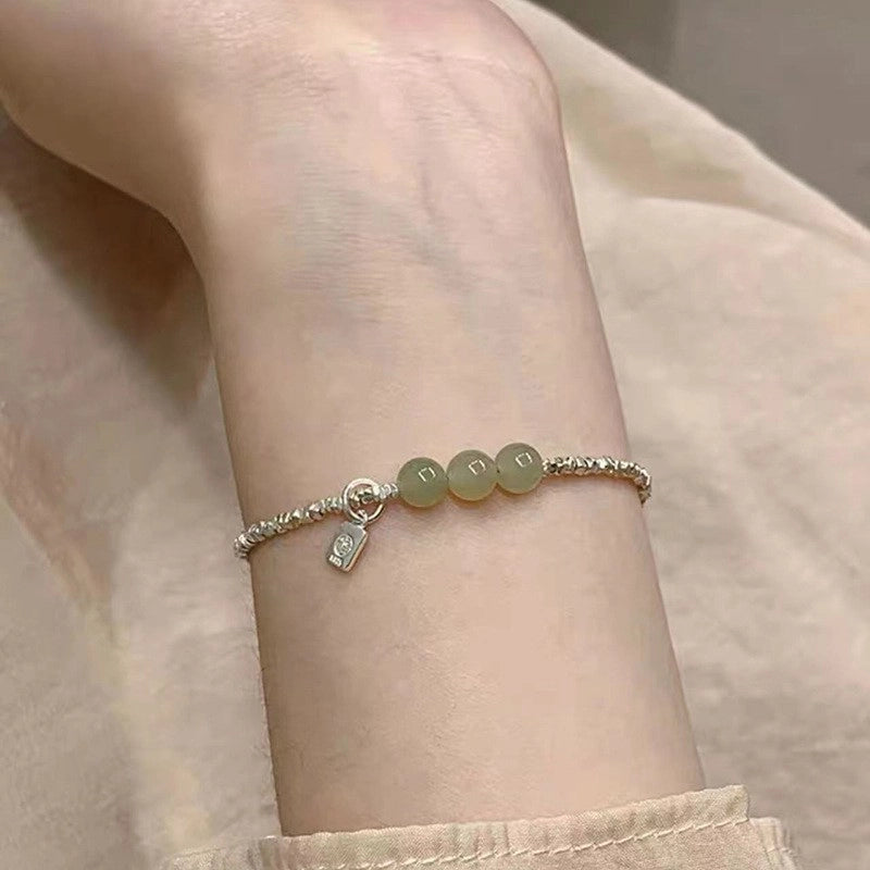 Korean-style Niche Heavy Industry Pearl Silver Beaded Bracelet Women’s Light Luxury Niche Exquisite Bracelet Trendy Bracelet For Girlfriends