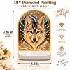 DIY Diamond Art LED Night Light &ndash; Light-Up Table Decor, Double-Sided Printed DIY Crystal Pearl Painting Decoration for Holiday & Gifts(Wolf)
