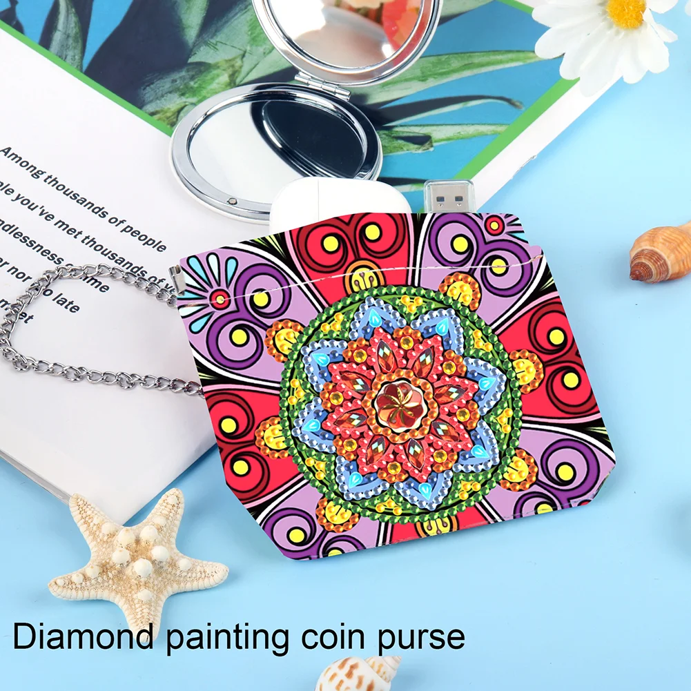 5D DIY Mandala PU Partial Special Shaped Diamond Painting Wallet Gifts for Women