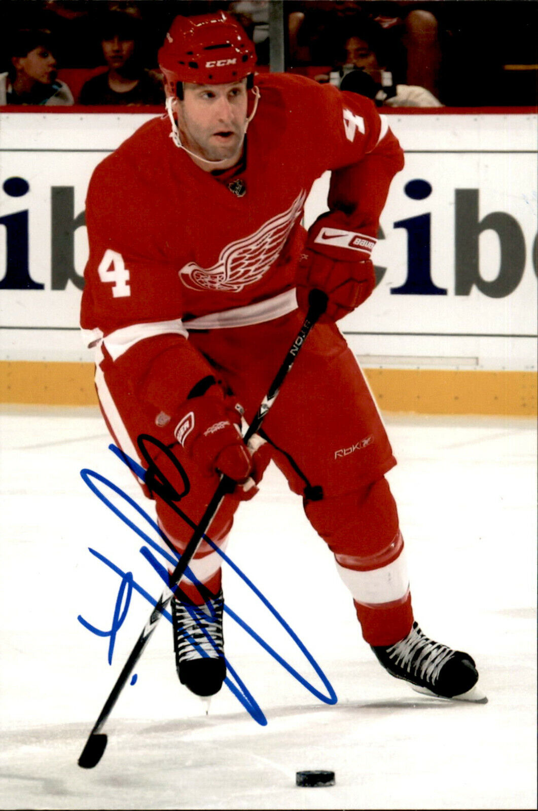 Andy Delmore SIGNED 4x6 Photo Poster painting DETROIT RED WINGS