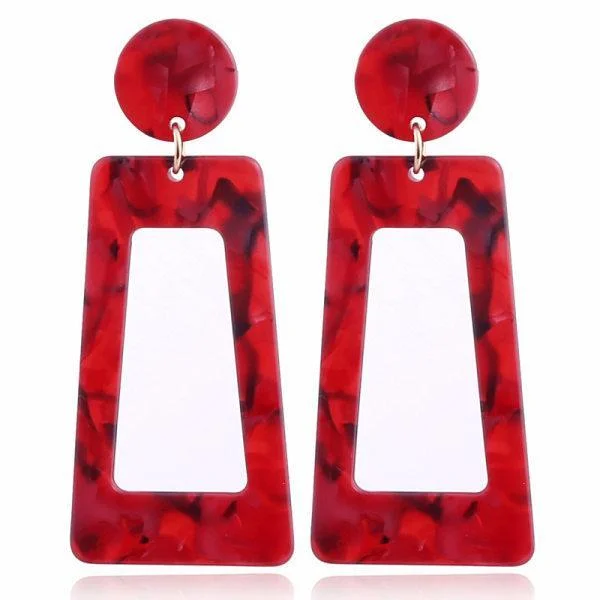 Acrylic Fashion Exaggerated Earrings Geometric Earrings-zachics