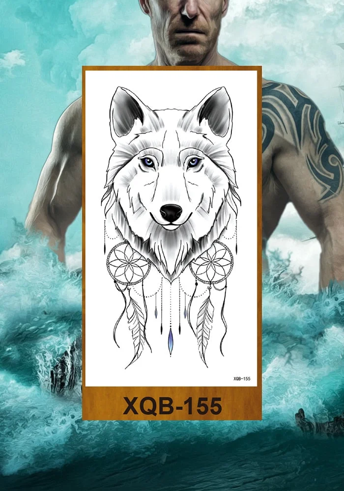 Waterproof Temporary Tattoo Sticker Hipster Tattoo Man Woman Tattoo Body Tattoo Art Tatuajes Big Tiger Lion Wolf Rose Arm Tatto
