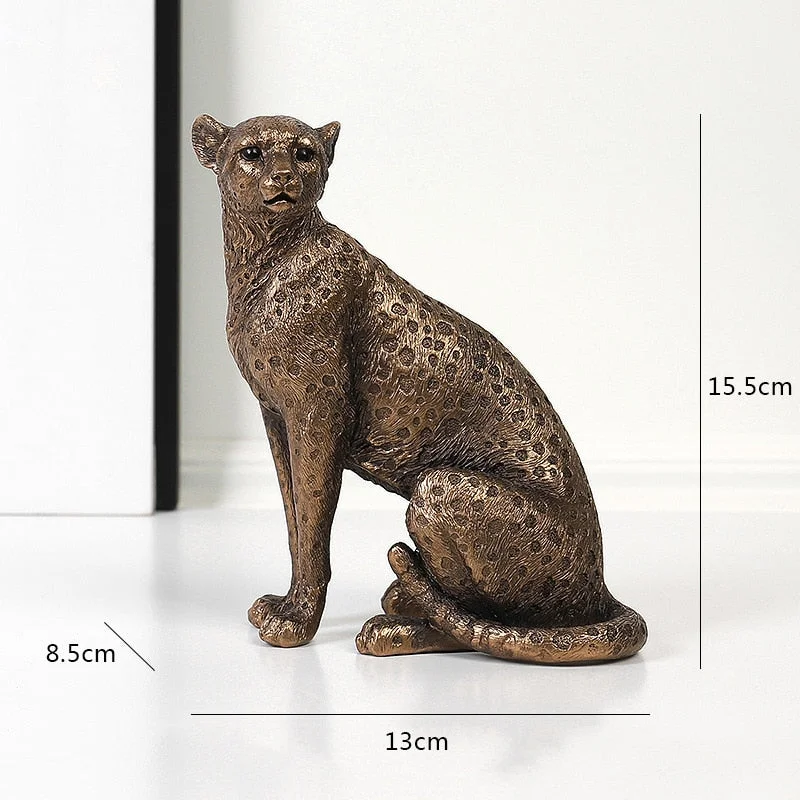 One Piece Resin Statue Animal Model Modern Vintage European Home Decoration For Living Room Accessories Sculpture Abstract