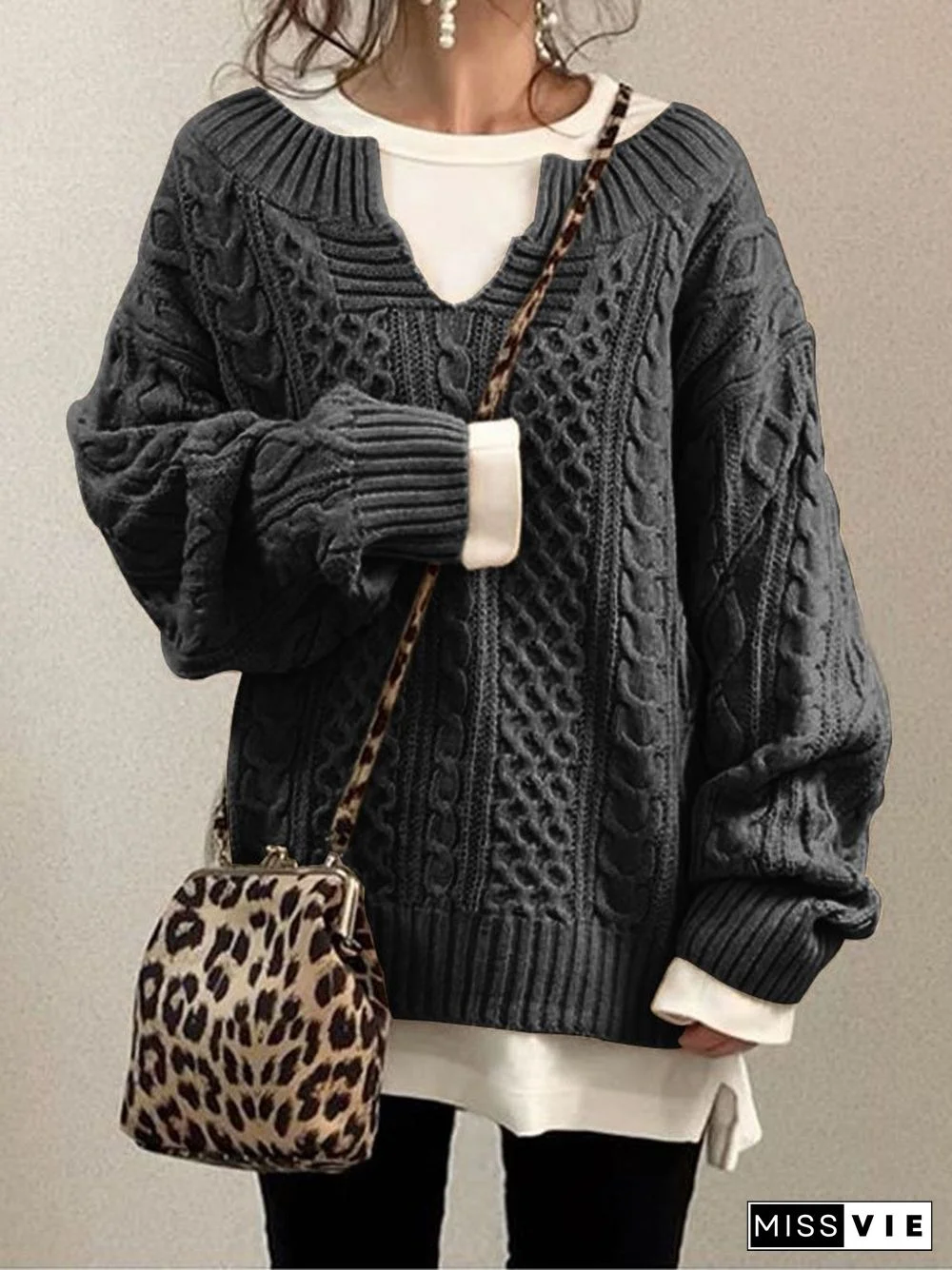 Casual V Neck Sweater