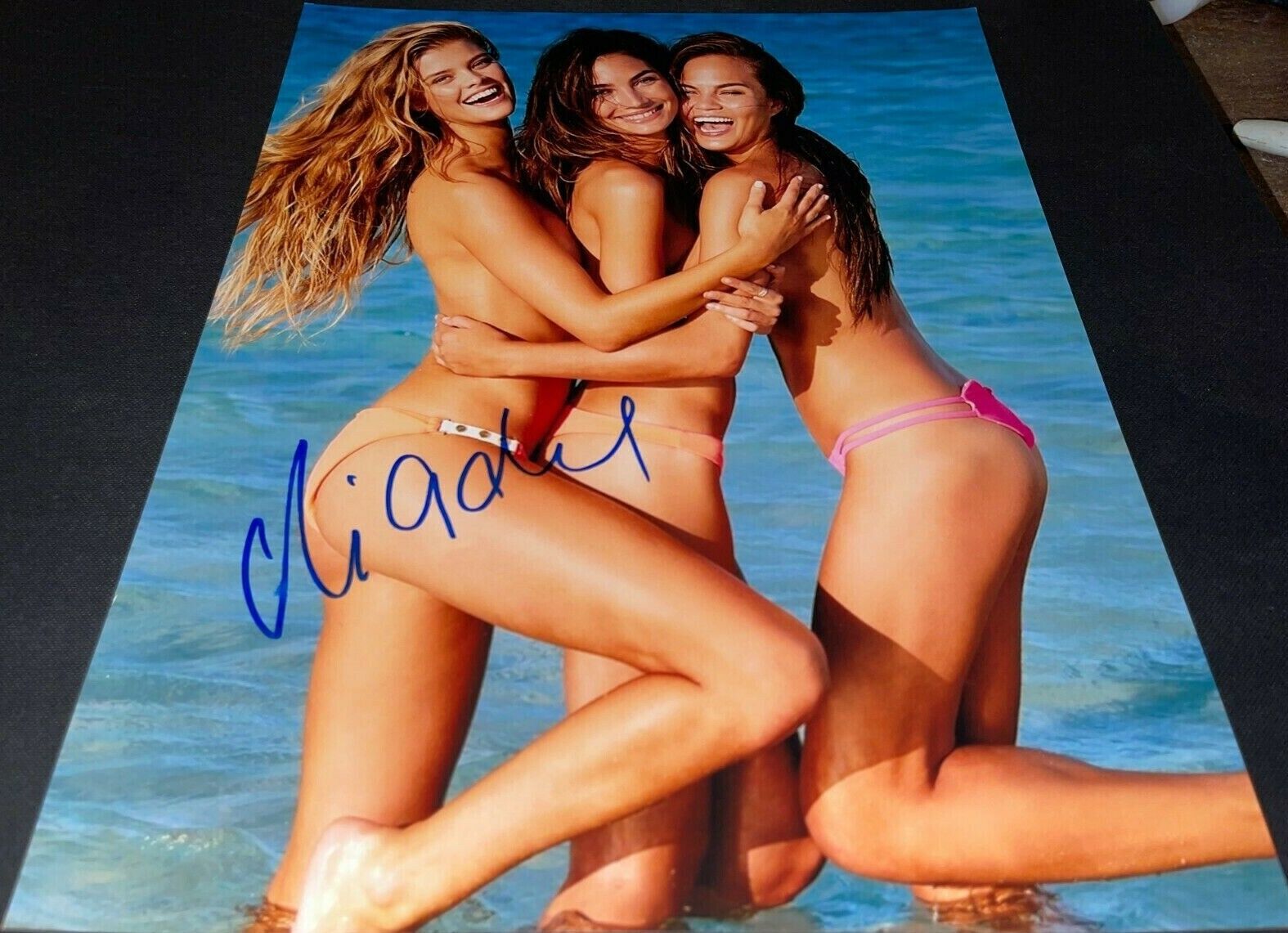 Nina Agdal Swimsuit Sexy SI Model Signed 11x14 Autographed Photo Poster painting COA Proof 2