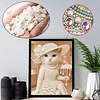 Diamond Painting-DIY Special Shaped Drill Pearl Painting Cat Lady(30x40cm)