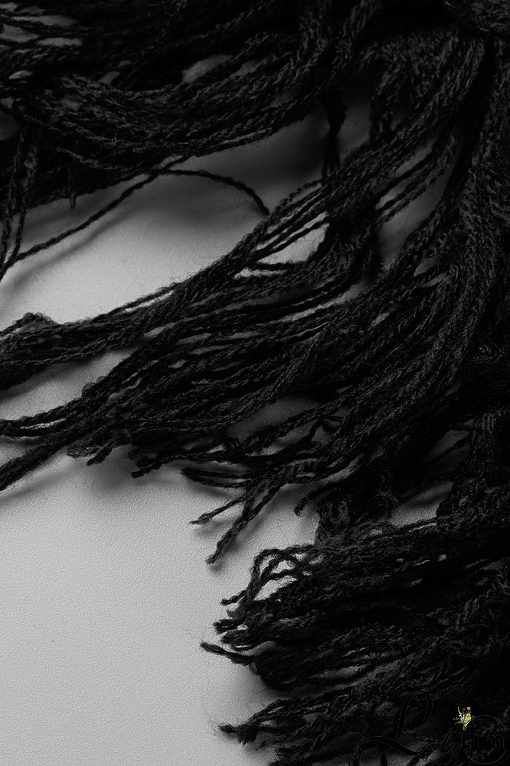 Black Fashion Casual Solid Tassel Patchwork Cardigan Outerwear