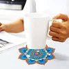 Datura DIY Diamonds Painting Coaster Woodiness with Rack Cup Pad Crafts Kits