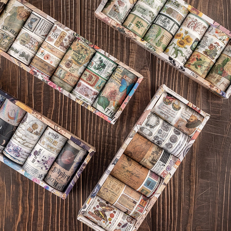 1 Set Plant Butterfly Learning Washi Casual Retro Washi Tape