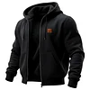 Men's Outdoor Style Hooded Sweatshirt Thick Cardigan Jacket by Inlyline