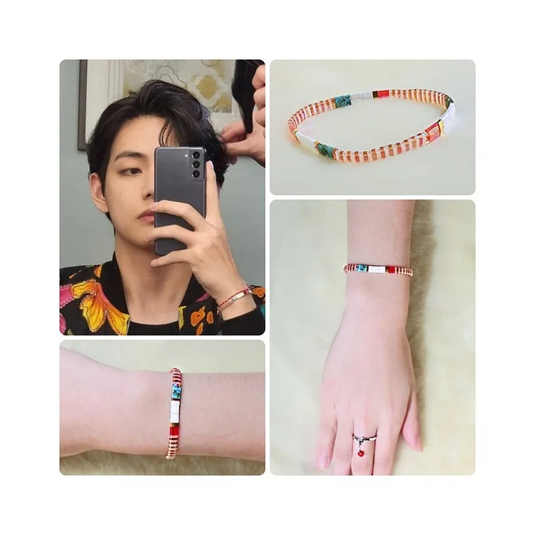 BTS Taehyung Exquisite Colorful Beaded Bracelet