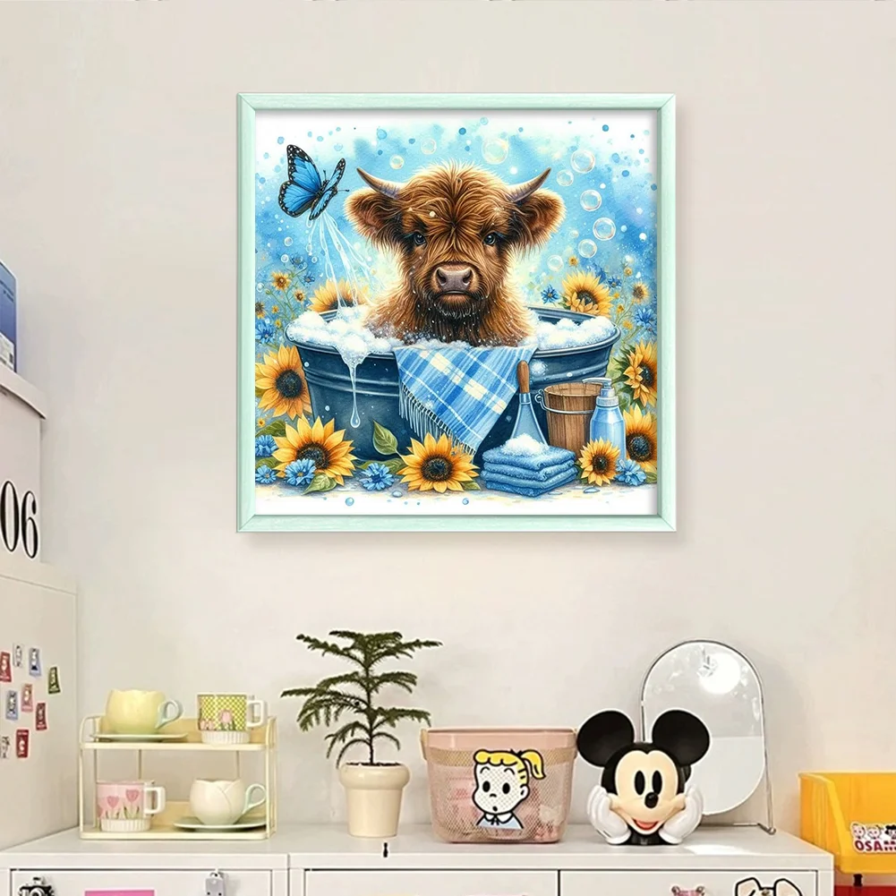 11CT Full Stamped Cross Stitch - Yak(Canvas|40*40CM)