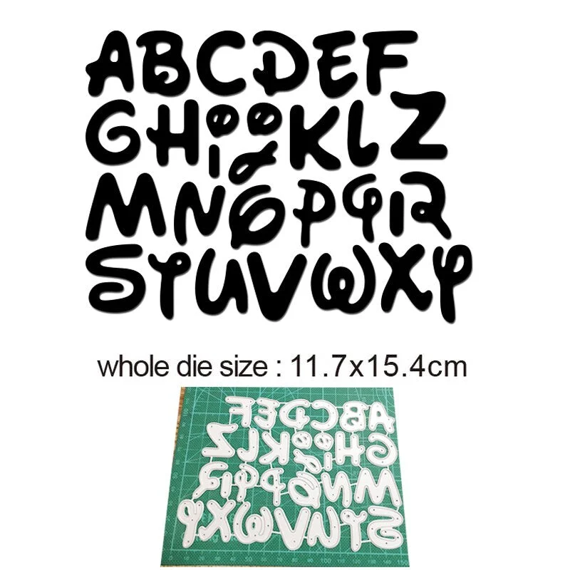 Craft Metal Cutting Dies Cut Die Mold Alphabets Letter Number Decoration Scrapbooking Dies Knife Mould Blade Punch Stencils Dies